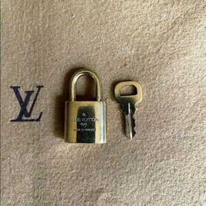 Louis Vuitton PadLock Lock & Key  Gold